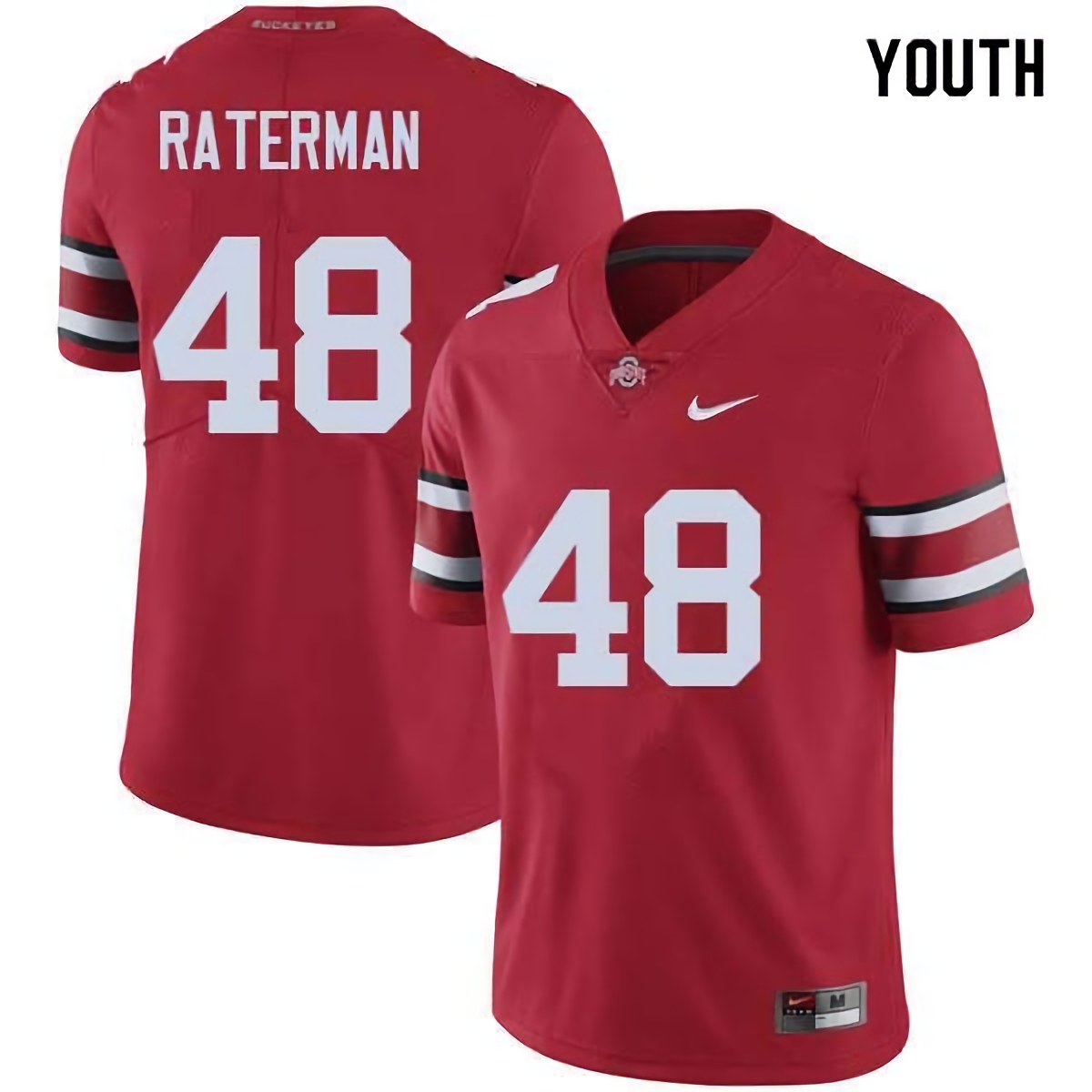 Clay Raterman Ohio State Buckeyes Youth NCAA #48 Nike Red College Stitched Football Jersey ZWU4756NS